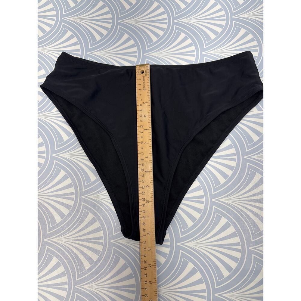 New women high-leg one-shoulder bikini set two piece swimsuit X-Large Black - Picture 5 of 7